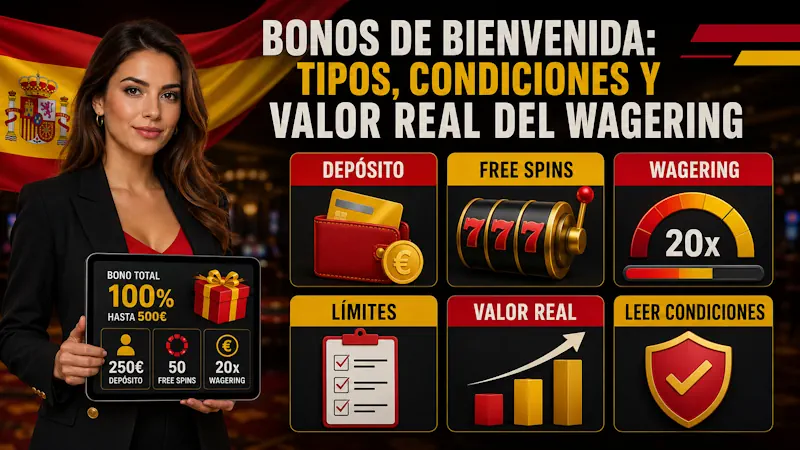Bonos de Bienvenida: Tipos, Condiciones y Valor Real del Wagering